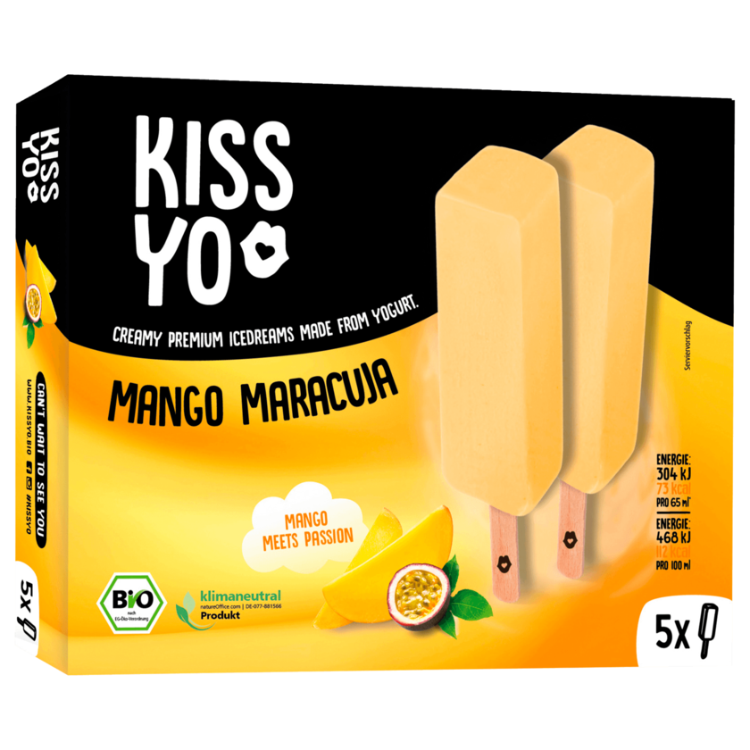 Kissyo Bio Joghurt Mango Maracuja 325ml